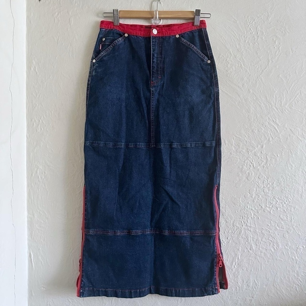 Y2K Maxi Denim Skirt Size 26